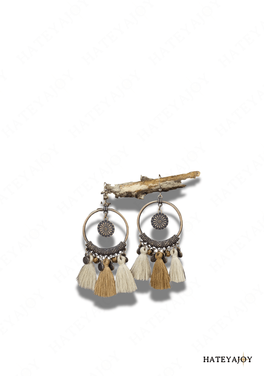 Boucles d’oreilles Boho Pompons<br>Zenitude