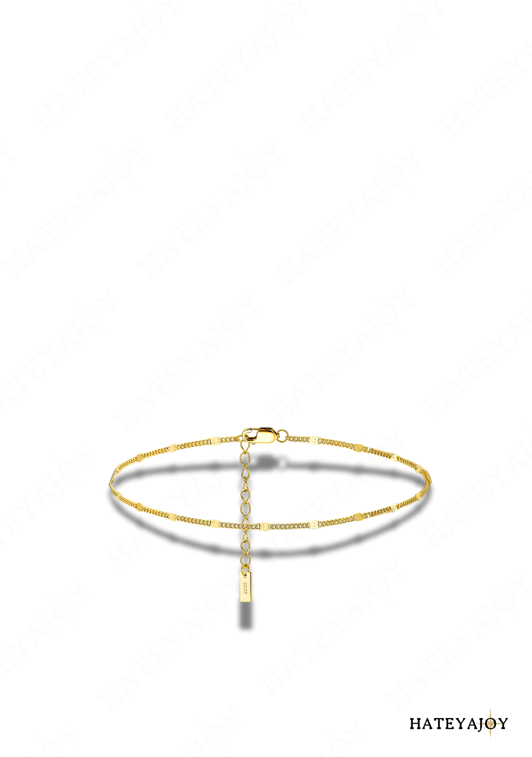 Bracelet de Cheville Fin Esprit Boho | Taty | HateyaJoy Argent Doré