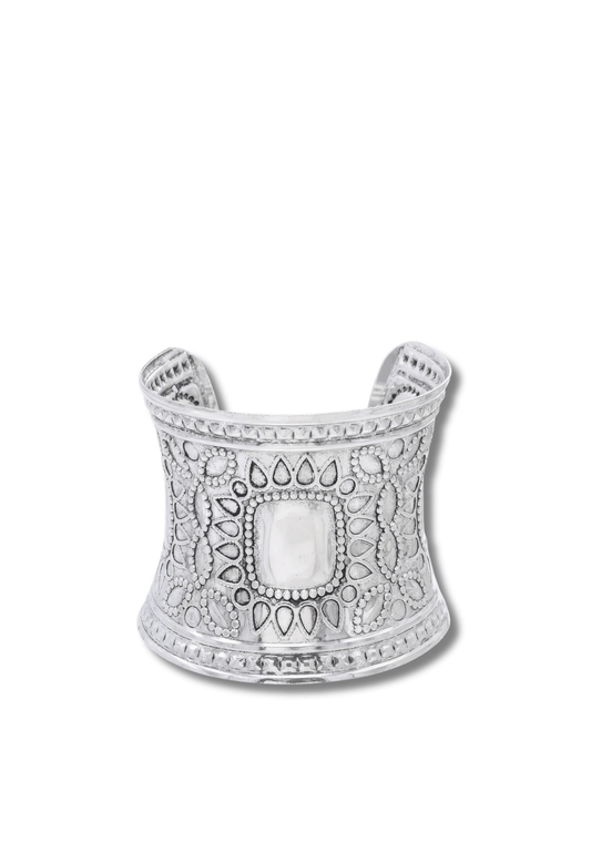 Bracelet Manchette Bohème incrusté pierre <br>Luna