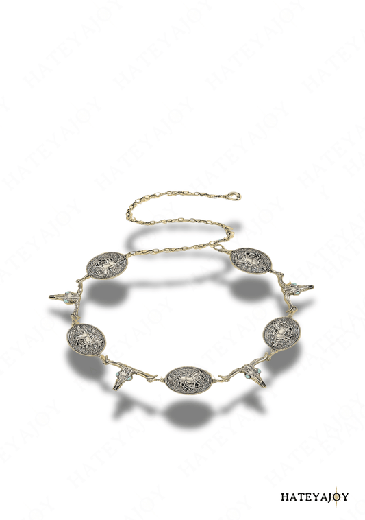 Ceinture Chaîne Métal Western Horse<br>Dusty