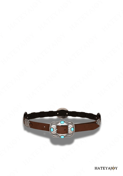 Ceinture Oeillets Turquoise CowGirl <br>Tiva