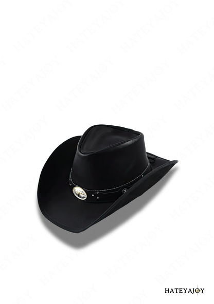 Chapeau Cowboy Western 100% Cuir Large Bord Boho<br>Austin