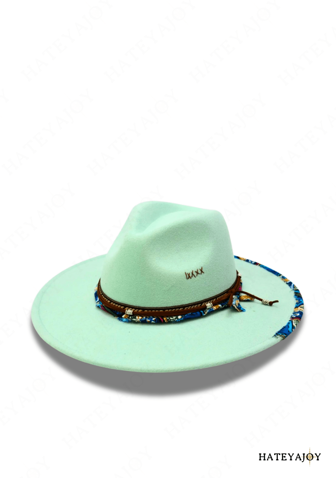 Chapeau Feutre look raffiné Boho Chic | Lior | HateyaJoy Vert d'eau / M 56-58 cm