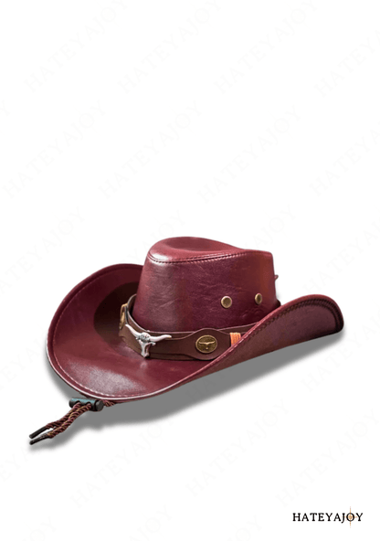 Chapeau Western Unisexe Similicuir Bohème Cowboy<br>Georgia