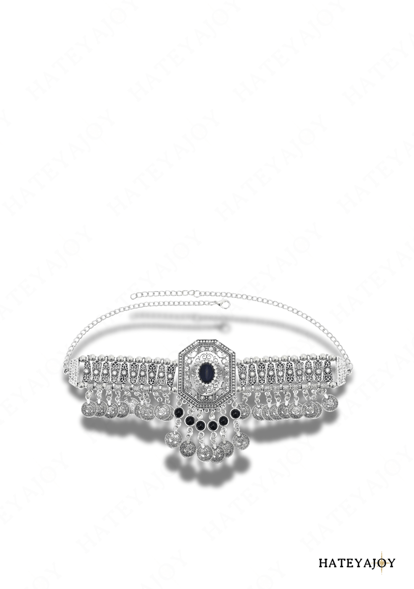 Collier Ras-de-cou Pièces Gros Pendentif Bohème Ahanna