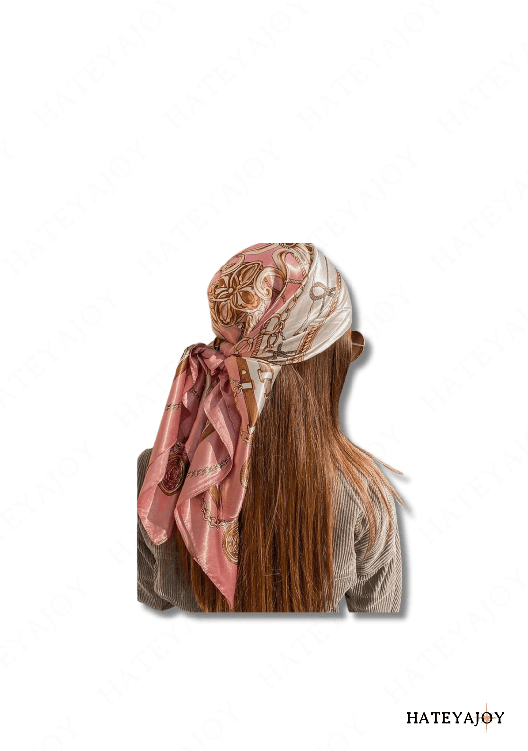 Foulard Carré Femme Effet Soie Imprimé | Wild Soul | HateyaJoy Rose / 90 x 90