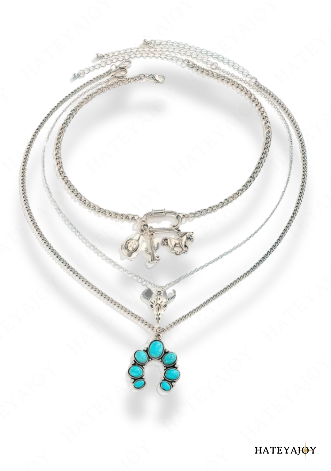 Pendentif 3 Chaînes Buffle Western Woopy