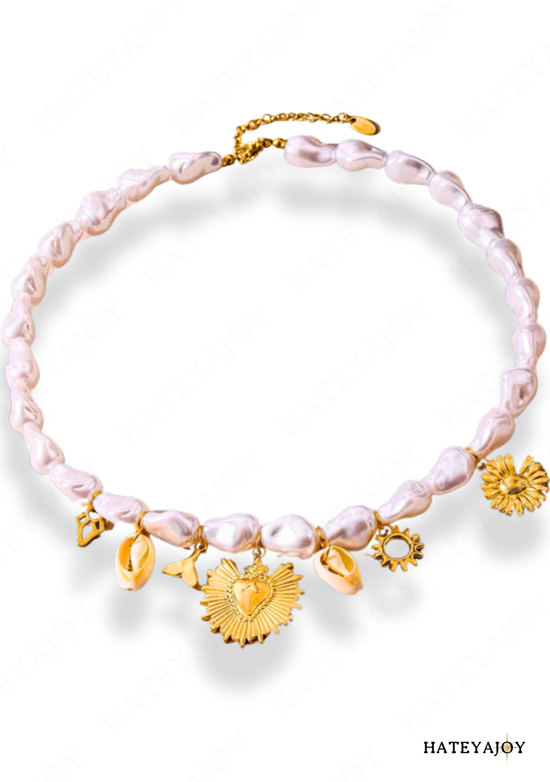 Collier Perles Coquillage Soleil Sunny