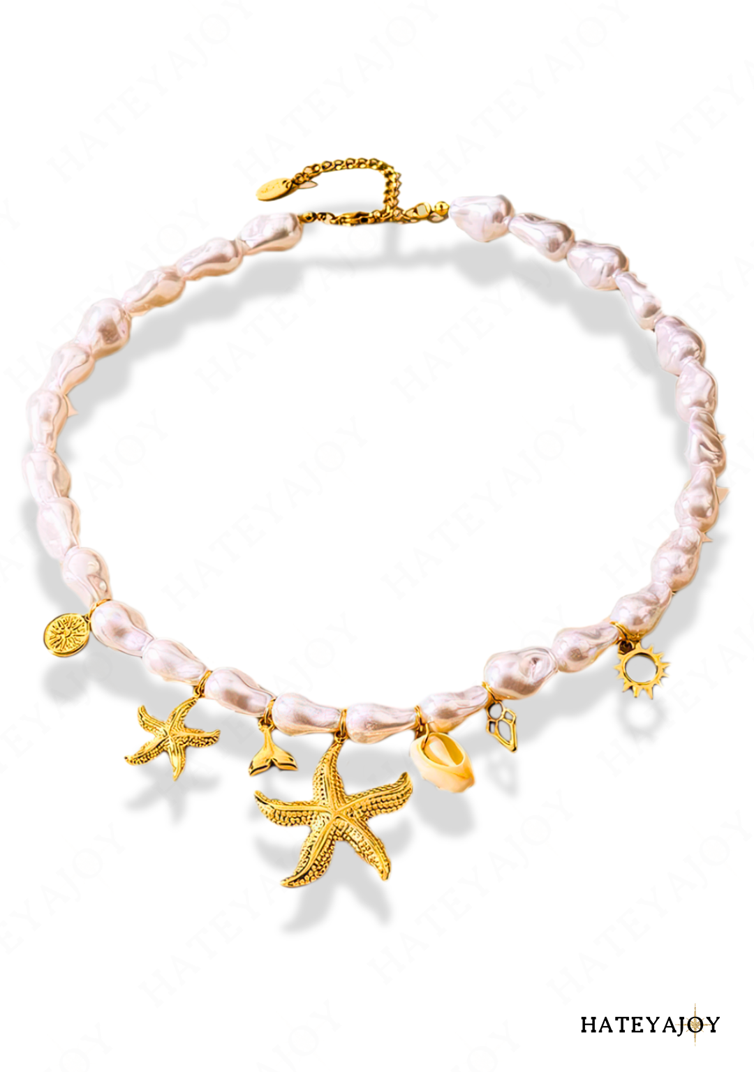 Collier Perles Coquillage Soleil<br>Sunny