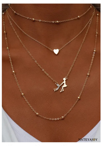 Collier Fin Multi Rangs Danse<br>Diana