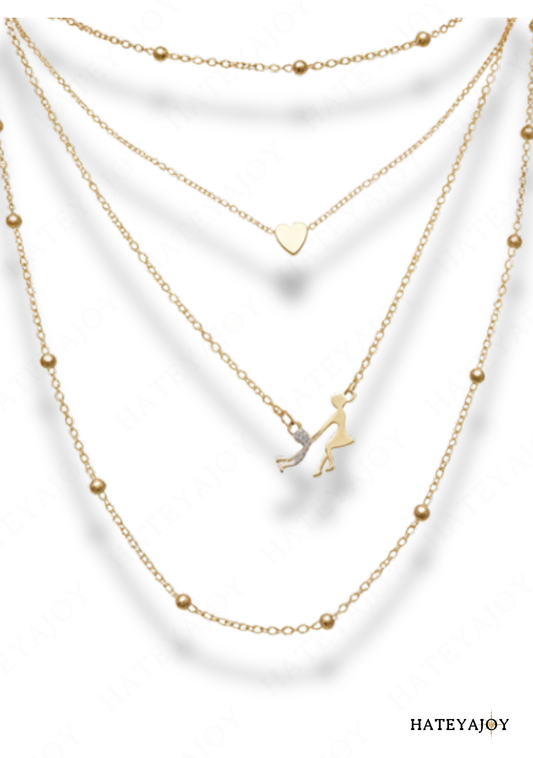 Collier Fin Multi Rangs Danse<br>Diana