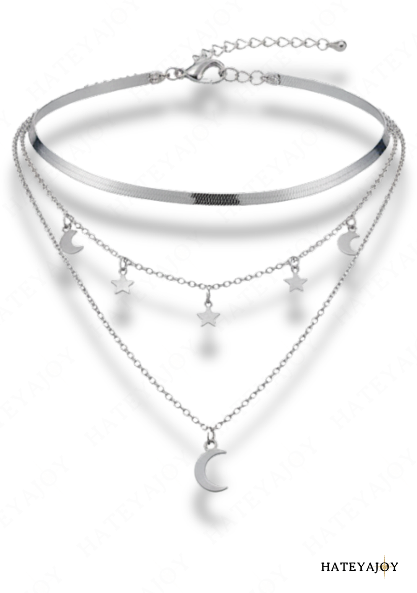 Collier Lune et Étoile Univers