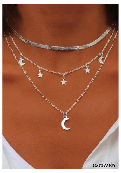 Collier Lune Et Etoile<br>Univers