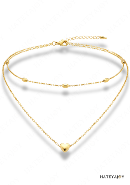 Collier Fin Ras De Cou Coeur<br>Girly