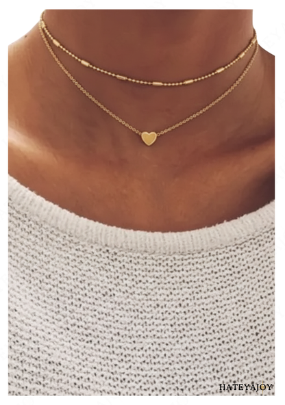 Collier Fin Ras De Cou Coeur<br>Girly