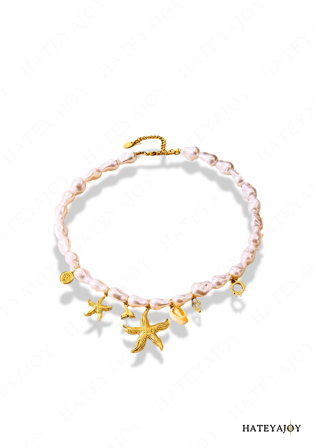 Collier Perles Coquillage Soleil<br>Sunny